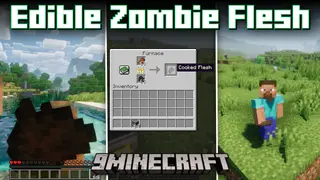 Edible Zombie Flesh Mod (1.20.1, 1.19.2) – Cookable Zombie Flesh with No Poison