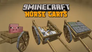 AstikorCarts Mod (1.19.2, 1.18.2) – Adds Horse-Drawn Carts