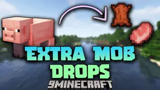 Extra Mob Drops Mod (1.19.2, 1.18.2) – Leather Drops From Pig???