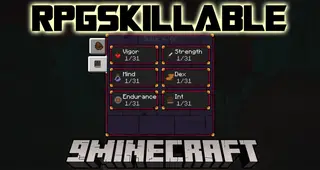 RpgSkillable Mod (1.19.2) – Learning Vigor, Strength, Endurance