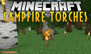 Campfire Torches Mod (1.19.3, 1.16.5) – Light Sticks into Torches on The Campfire