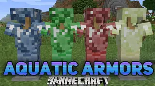 Aquatic Armors Mod (1.16.5, 1.15.2) – Explore the Deep Ocean Freely