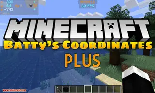 Batty's Coordinates Plus Mod (1.18.2, 1.17.1) – On-screen Coordinates Display