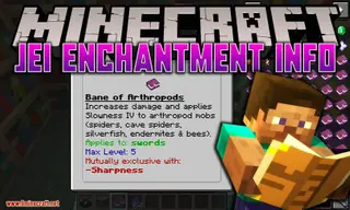 JEI Enchantment Info Mod (1.18.2, 1.16.5) – JEI Info Entries