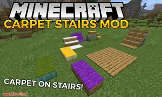 Carpet Stairs Mod 1.18.1, 1.16.5 (Place Carpet on the Stairs)