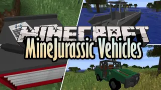 MineJurassic Vehicles Mod 1.12.2 (Decorations, Vehicles)