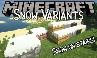 Snow Variants Mod 1.14.4, 1.12.2 (Allows Snow Layer Placement On Stairs & Slabs)
