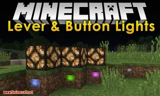 Lever & Button Lights Mod 1.12.2 (Levers that Happen to Light)
