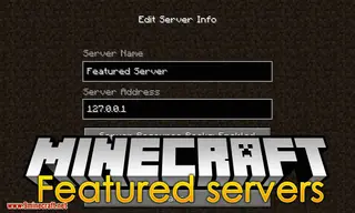 Featured Servers Mod 1.16.5, 1.15.2 (Stop Shipping Servers.dat File)