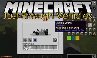 Just Enough Vehicles Mod 1.16.5, 1.15.2 (JEI Support for MrCrayfish's Vehicle)