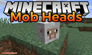 Mob Heads Mod 1.16.5, 1.15.2 (Many Cool Heads)