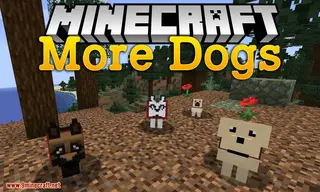 More Dogs Mod 1.15.2, 1.14.4 (More Dog Breeds to Minecraft)