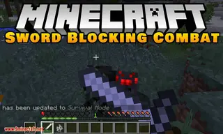 Sword Blocking Combat Mod 1.15.2, 1.14.4 (Blocking Using Sword)