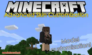 Advanced Skin Customization Mod 1.15.2, 1.14.4 (Skin Cosmetics, Realistic First Person & More)
