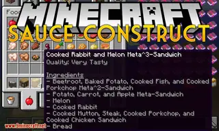 Sauce Construct Mod 1.12.2 (Add a Table to Put Seasoning in the Sandwich)