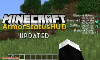 ArmorStatusHUD Updated Mod 1.12.2, 1.10.2 (Provides a HUD with Your Equipped Armor/Items Stats)