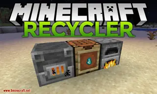 Recycler Mod 1.14.4 (Recycle Your Damaged Tools and Armor)