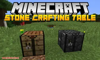Stone Crafting Table Mod 1.14.4, 1.12.2 (Stone Version of the Vanilla Crafting Table)