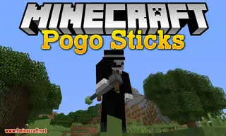 Pogo Sticks Mod 1.12.2 (Adds Simple but Very Fun PoGo Sticks)