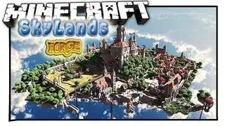 SkyLands Forge Mod 1.12.2, 1.10.2 (Generate a World of Floating Islands)