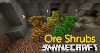 Ore Shrubs Mod 1.12.2, 1.11.2 (Grow Experience and Metals on Bushes)