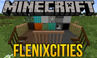 Flenix Cities Mod 1.7.10 (Decorative Things to Build a City)