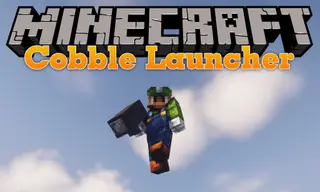 Cobble Launcher Mod 1.12.2 (Fire Them With Cobble Gun)