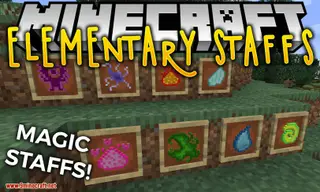 Elementary Staffs Mod (1.20.1) – Many Magic Staffs