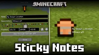 Sticky Notes Mod (26.1.2, 1.21.1) – Place Waypoints In Your World