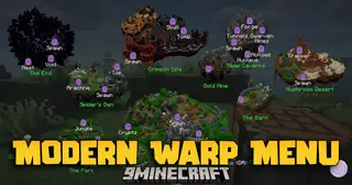 Modern Warp Menu Mod (26.1.2, 1.21.11) – Hypixel-Style Warping