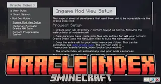 Oracle Index Mod (1.21.1) – Read Mod Wikis Without Leaving Your World