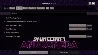 Andromeda Mod (26.2, 1.20.1) – Adds New Options and Functions