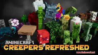 Creepers Refreshed Resource Pack (1.21.11, 1.21.1) – Camouflaged Creepers