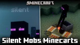 Silent Mobs/Minecarts Mod (26.2, 1.20.1) – Name Mobs To Make Them Silent