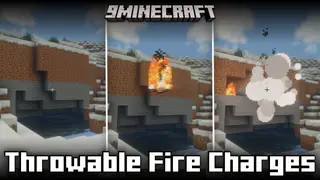 Throwable Fire Charges Mod (26.2, 1.21.1) – Fireballs From Hypixel Bedwars