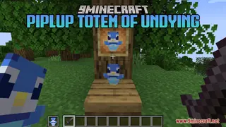 Piplup Totem of Undying Resource Pack (1.21.11, 1.21.1) – A Cute Penguin Companion