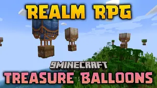 Realm RPG Treasure Balloons Mod (1.21.8, 1.20.1) – Shoot Down Flying Loot Balloons