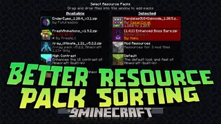 Better Resource Pack Sorting Mod (1.20.1) – Cleaner Pack Organization