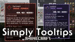 Simply Tooltips Mod (1.21.1, 1.20.1) – Custom Themes And Scrolling Tooltips