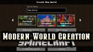 Modern World Creation Mod (1.21.4, 1.20.1) – Bedrock-Like World Creation Menu
