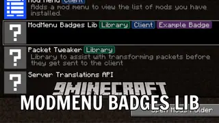 Mod Menu Badges Lib Mod (26.2, 1.21.11) – Create and Add Custom Badges