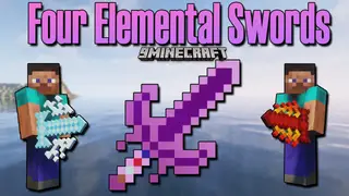 Four Elemental Swords Mod (26.1.2, 1.20.1) – Special Sword with Different Power