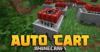 Auto Cart Mod (1.21.11) – Shoot Explosive TNT Carts
