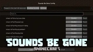 Sounds Be Gone Mod (26.2, 1.20.1) – Disable Annoying Sounds