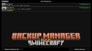 Backup Manager Mod (1.21.11, 1.20.1) – Allows The Player To Restore Backups
