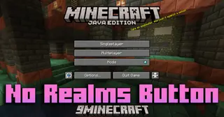 No Realms Button Mod (26.2, 1.20.1) – A Cleaner Main Menu