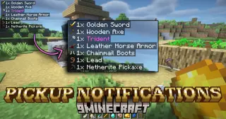 Pickup Notifications Mod (26.2, 1.20.1) – Pickup Alerts For Items