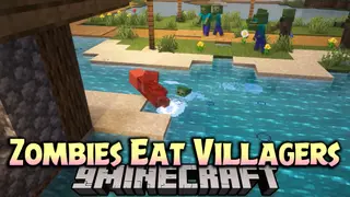 Zombies Eat Villagers Mod (1.20.1) – Zombies Eat Villager Meat to Gain Deadly
