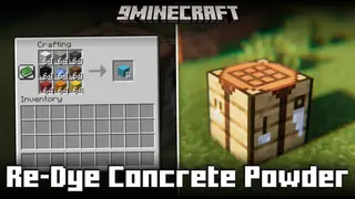 Re-Dye Concrete Powder Mod (26.2, 1.20.1) – Allows Recoloring Of Concrete Powder