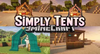 Simply Tents Mod (26.1.2, 1.20.1) – Set Up Camps While Traveling The World